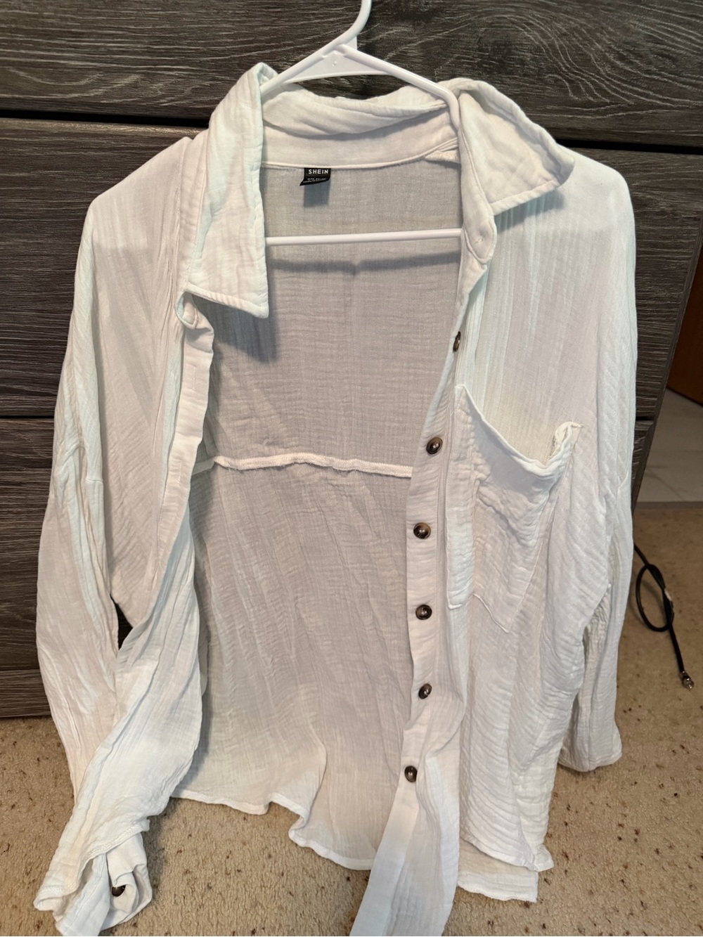 SHEIN white button up